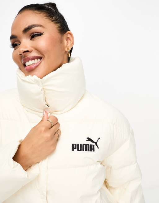 frosted ivory Better polyball in Puma ASOS coat | puffer