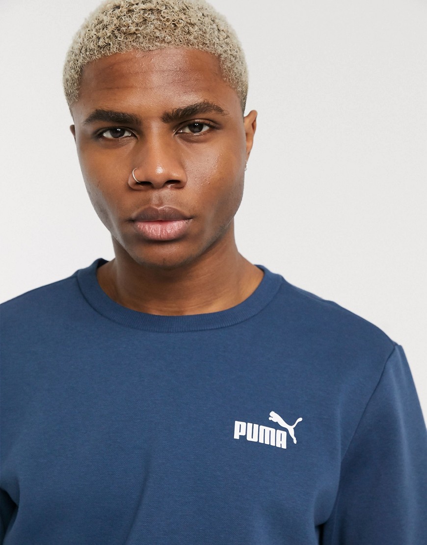 Puma - Blå sweatshirt med lille logo