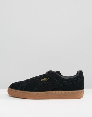 black puma shoes gum sole