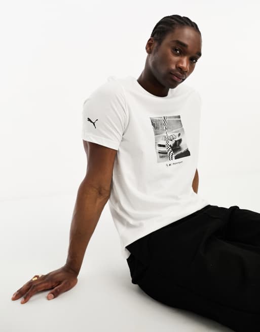 PUMA BMW Essential graphic T shirt in white ASOS