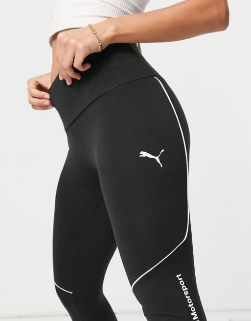 Puma women's graphic black leggings offer at Sportscene