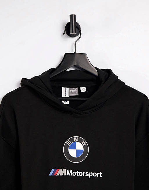 PUMA - BMW MMS Essential - Felpa con cappuccio nera