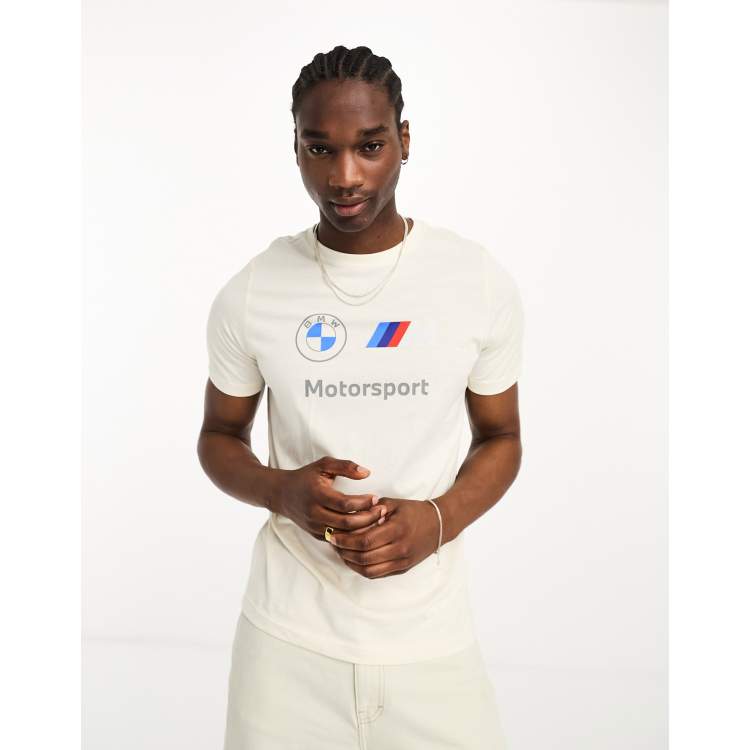 PUMA BMW MMS Essential logo T-shirt in cream