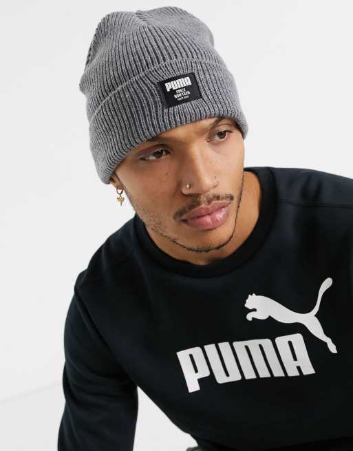 Puma - Bonnet classique côtelé - Gris