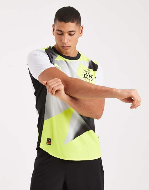 Puma Borussia dortmund 25/26 authentic away jersey in silver mist-yellow alert