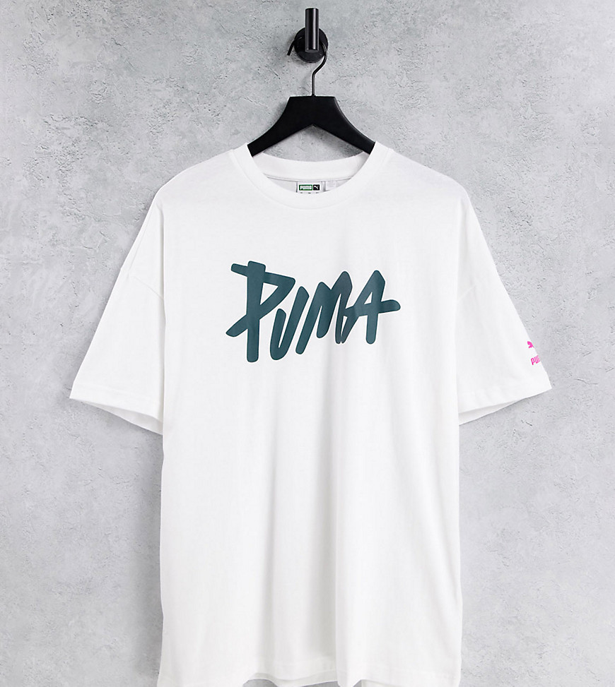 Puma boxy skate T-shirt in Puma white