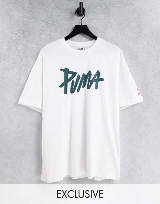 Puma boxy skate T-shirt in Puma white
