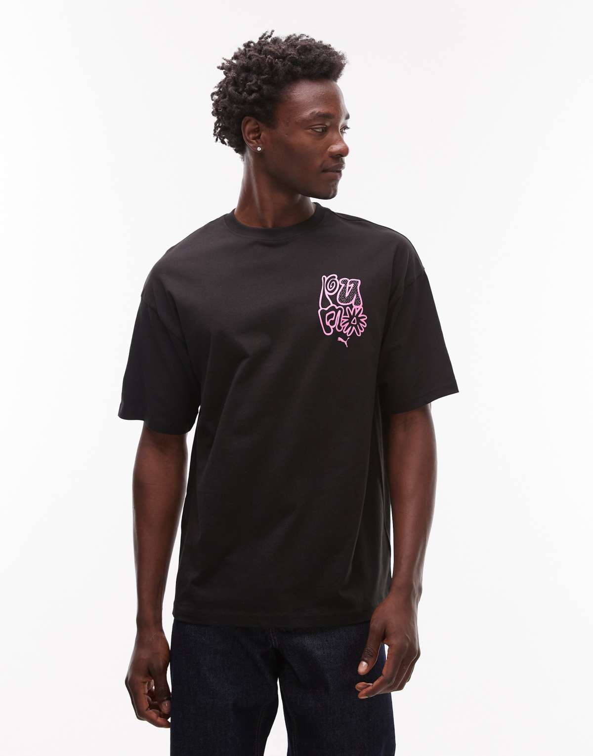 Puma Bubble t-shirt in black Exclusive at ASOS