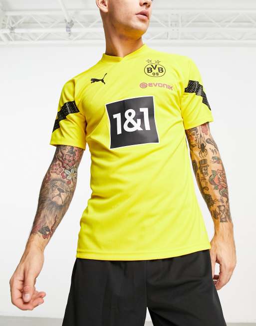 PUMA – BVB – Gul T-shirt för träning i jersey