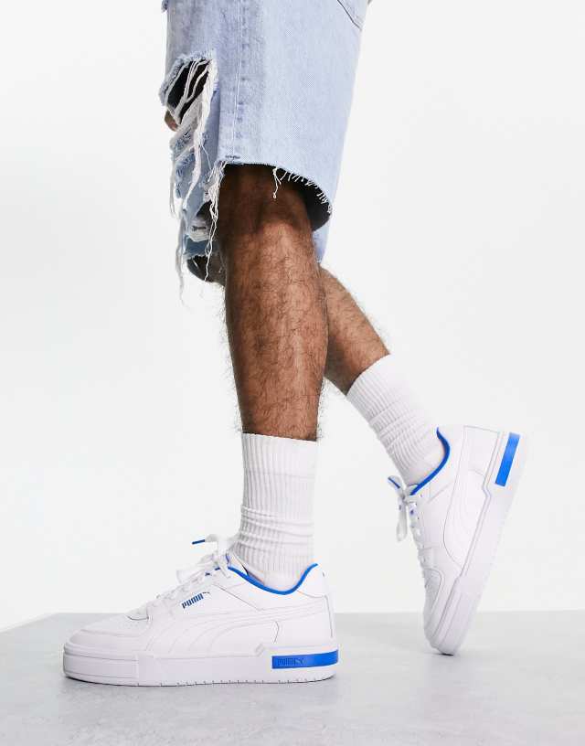 Puma CA Pro acid bright sneakers in white with blue detail - Exclusive to ASOS