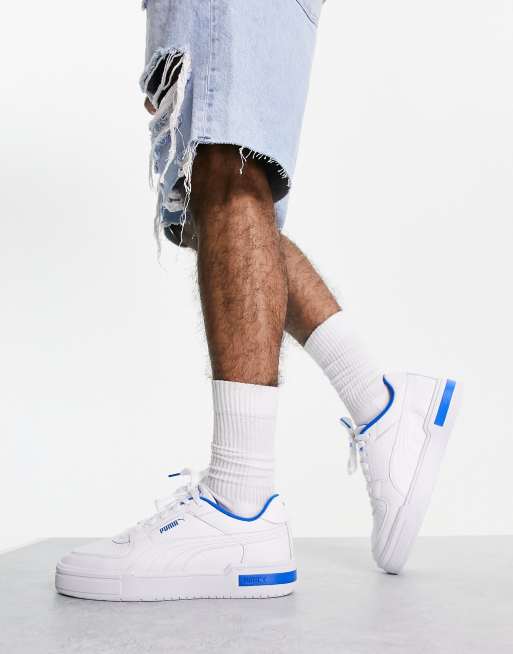 Puma white cheap and blue sneakers