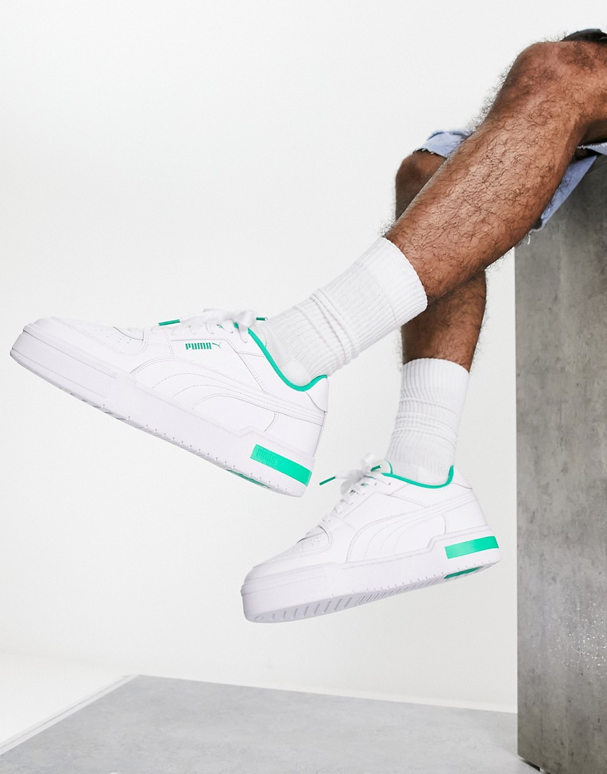 Puma CA Pro acid brights sneakers in white with green detail - Exclusive to ASOS-Multi