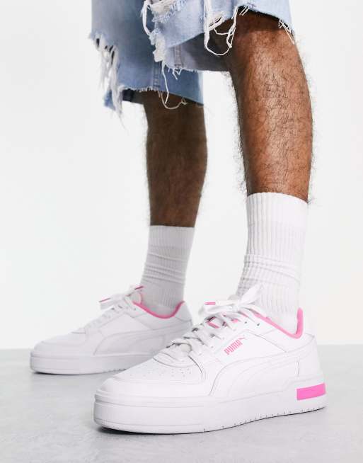 Puma CA Pro acid brights trainers in white and pink