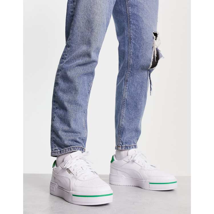 Puma CA Pro Heritage trainers in white and green ASOS