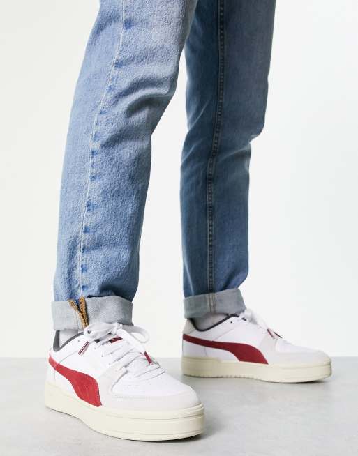 Puma - CA Pro Ivy League - Baskets à détails rouges - Blanc cassé, 3 de 4