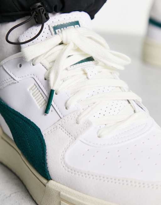 PUMA CA Pro Ivy League sneakers in off white with green detail, 4 of 4