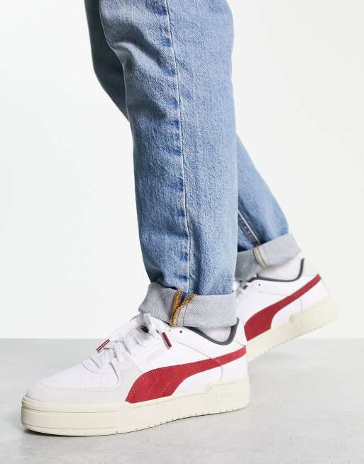 PUMA CA Pro Ivy with white off | red ASOS sneakers detail League in