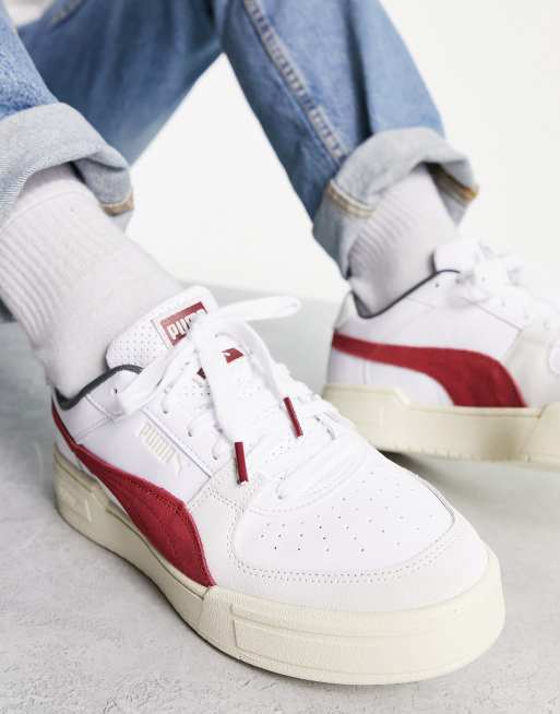 PUMA CA Pro Ivy League sneakers in off white with red detail ASOS