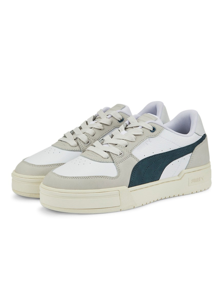 PUMA CA Pro luxe sneakers in white and hazy blue