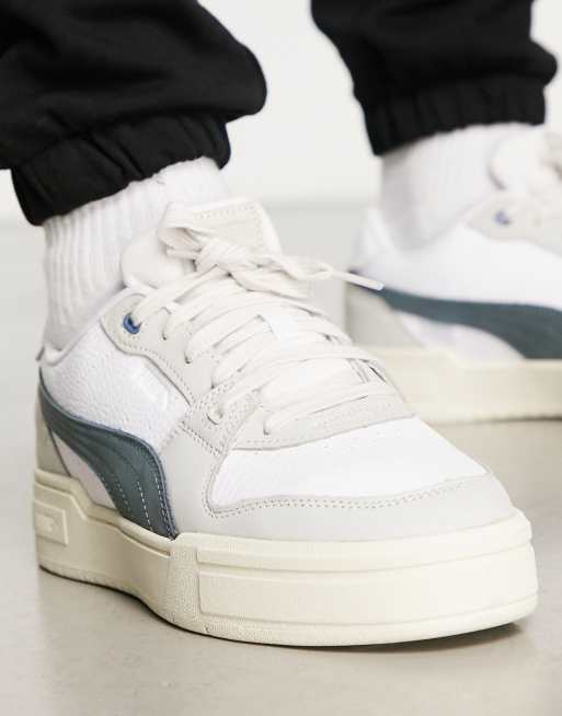 Puma CA Pro luxe trainers in white and hazy blue