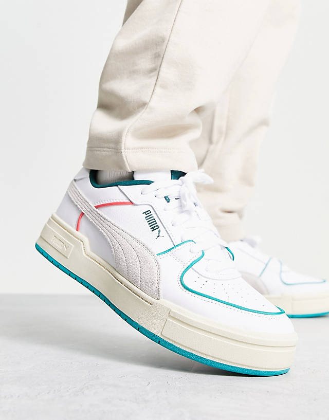 Puma - ca pro retro trainers in off white with colour detail
