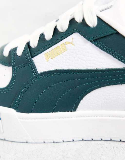 PUMA – CA PRO – Sneaker in Weiß und Dunkelgrün, 4 von 4