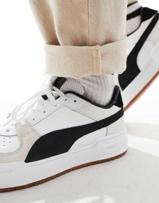 PUMA CA Pro Sneakers bianche e nere con suola in gomma ASOS