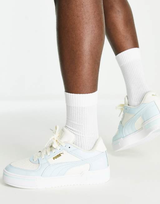 Puma CA Pro sneakers in white and baby blue | ASOS