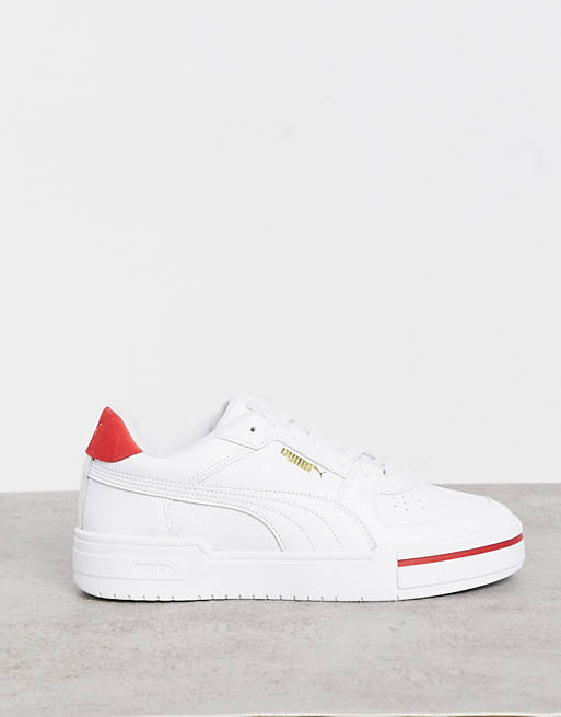 Puma CA PRO sneakers in white and red