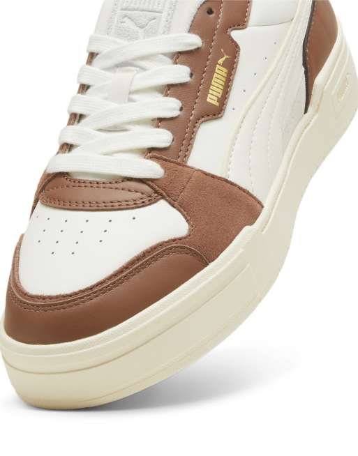 PUMA CA Pro sneakers in white brown ASOS