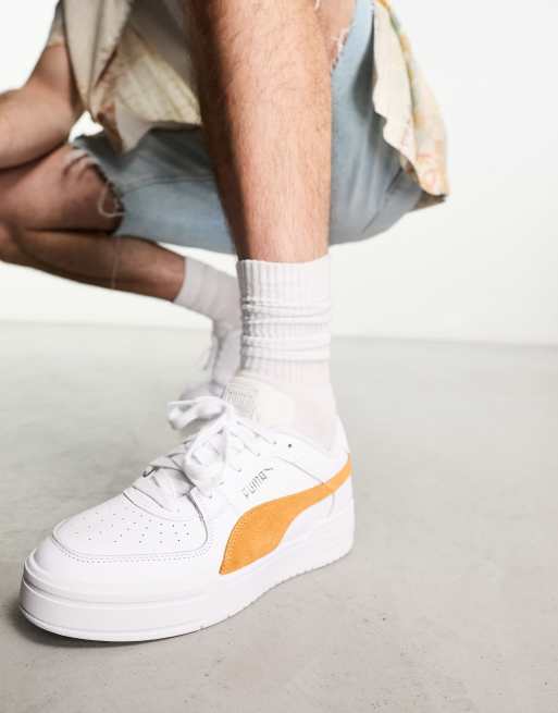 White and sale orange puma shoes