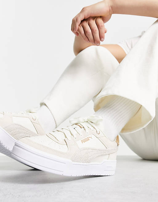 Puma CA Pro suede sneakers in off white and brown - exclusive to ASOS