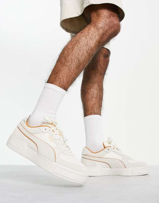 Puma oversized pleated sweatpants in off white - exclusive to ASOS