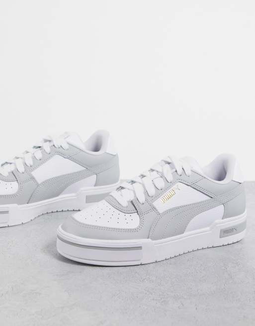 Grey and hot sale white trainers