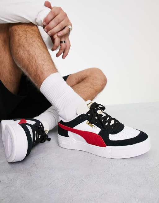 Puma white deals red