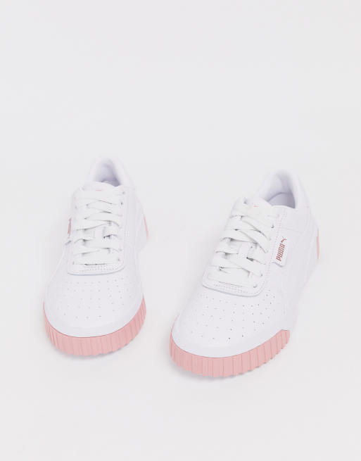 Puma cali blanche clearance et rose