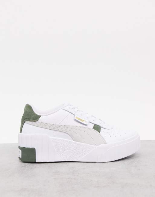 Puma Cali Baskets compens es Blanc et vert