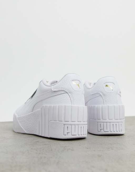 Puma Cali Baskets compens es Blanc triple ASOS