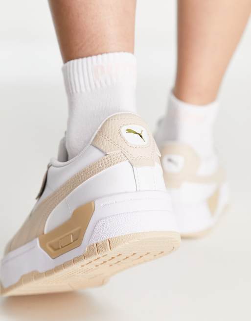 Puma blanche sales et beige