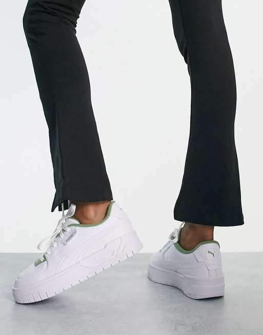 PUMA - Cali Dream - Baskets en tissu éponge - Blanc et vert cendré, 2 de 4