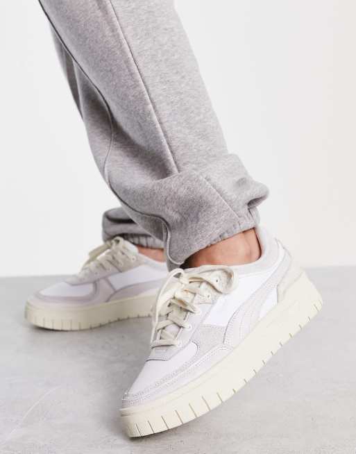 PUMA – Cali Dream – Białe buty sportowe z fakturowanymi wstawkami w neutralnym kolorze