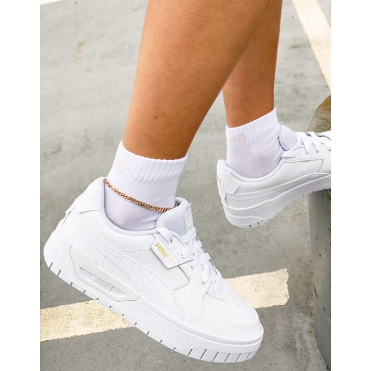 PUMA Cali Dream chunky sneakers in triple white | ASOS