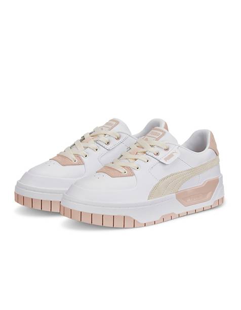 Puma Cali Dream color pop sneakers in white/pink