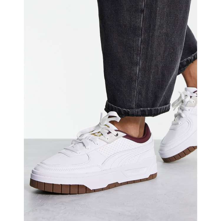 Puma exotic cali trainers with gum on sale sole in white