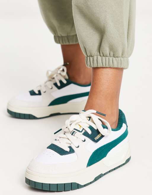 Puma Cali Dream Ivy League sneakers in white and green