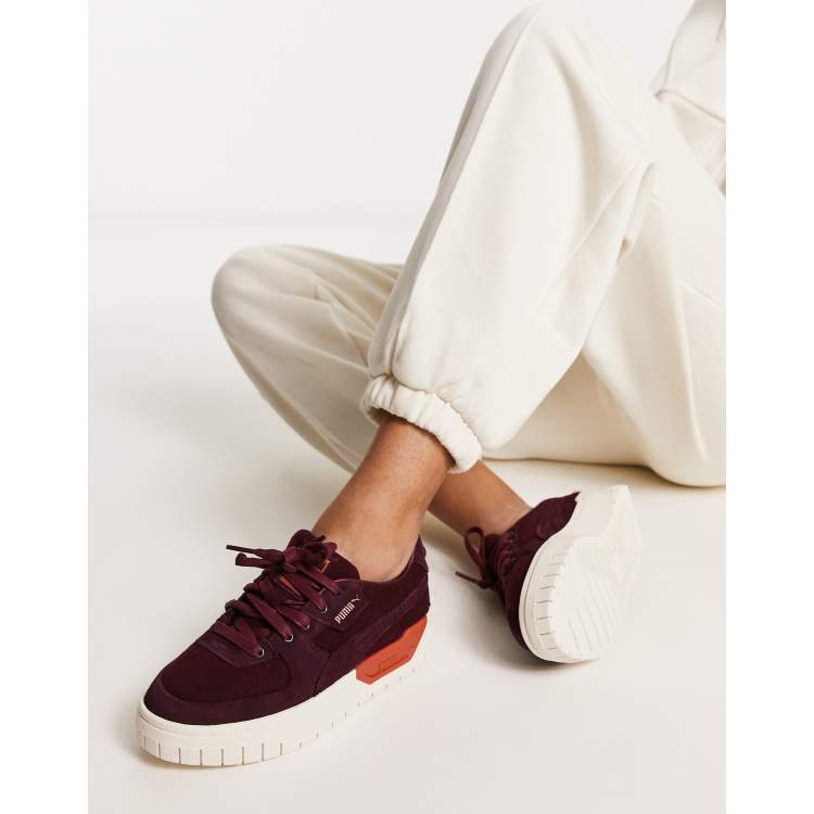 PUMA Cali Dream sneakers in burgundy and white ASOS