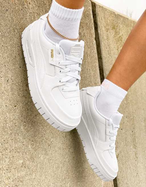 Puma cali triple white sneakers best sale