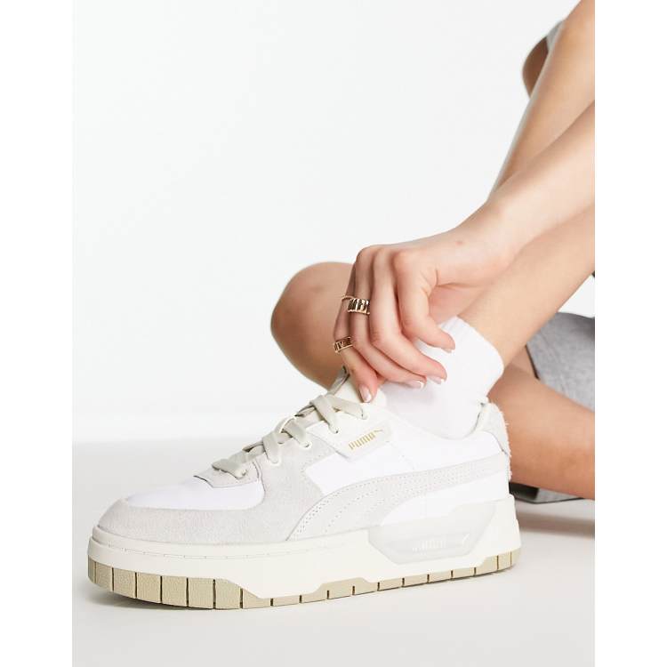 PUMA Cali Dream sneakers in white and beige neutrals Exclusive