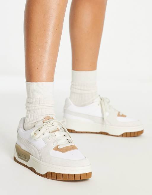 PUMA Cali Dream sneakers in white and brown neutrals exclusive to ASOS