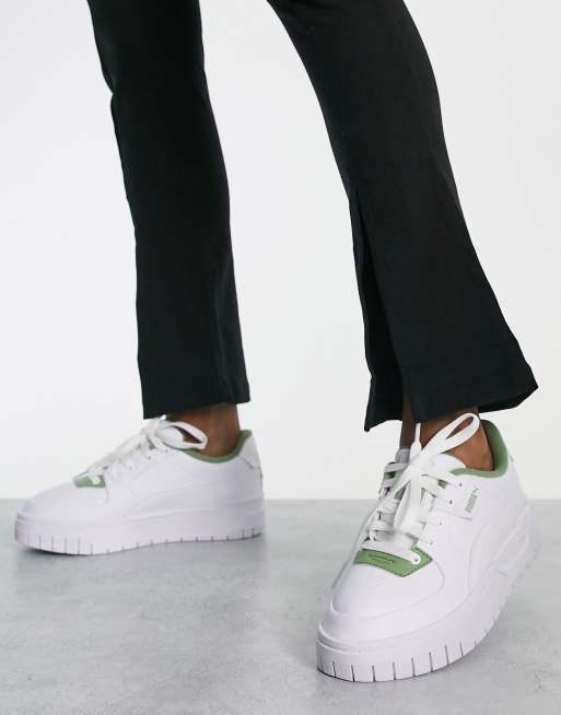 PUMA Cali Dream sneakers in white and green